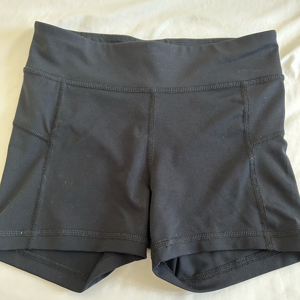 black spandex shorts
